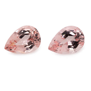 Morganit Paar - rosa, birnform, 14x10 mm, 9,24 cts, Nr. MO11001