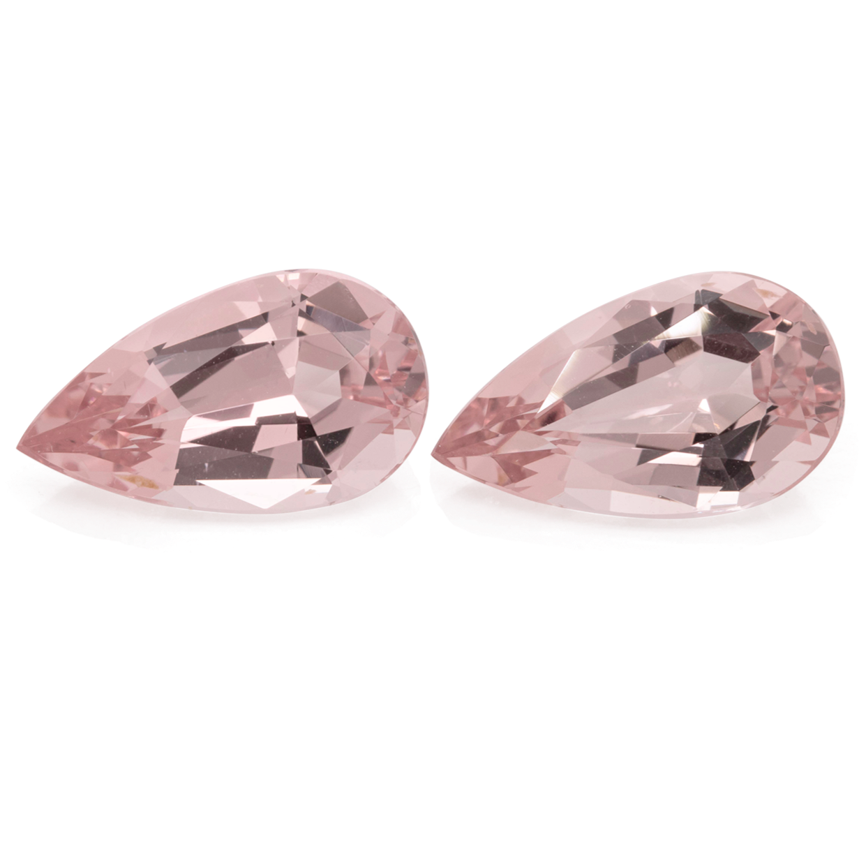 Morganit Paar - rosa, birnform, 14x8 mm, 6,4 cts, Nr. MO46004