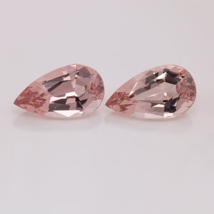 Morganit Paar - rosa, birnform, 14x8 mm, 6,4 cts, Nr. MO46004