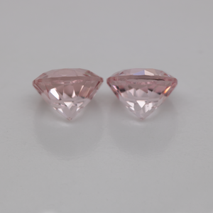 Morganit Paar - rosa, rund, 5.5x5.5 mm, 1.21 cts, Nr. MO46006