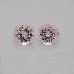 Morganite Pair - pink, round, 5x5 mm, 0.87 - 0.91 cts, No. MO46007