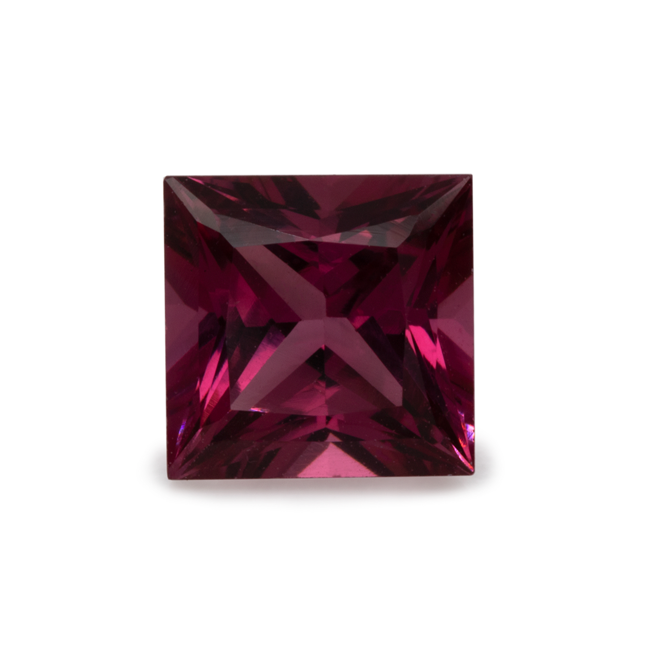 Rhodolite - red/purple, square, 5x5 mm, 0.73-0.75 cts, No. RD16001
