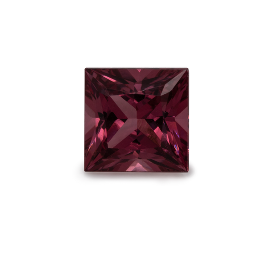 Rhodolith - rot/lila, rechteck, 4x4 mm, 0,40 cts, Nr. RD17001