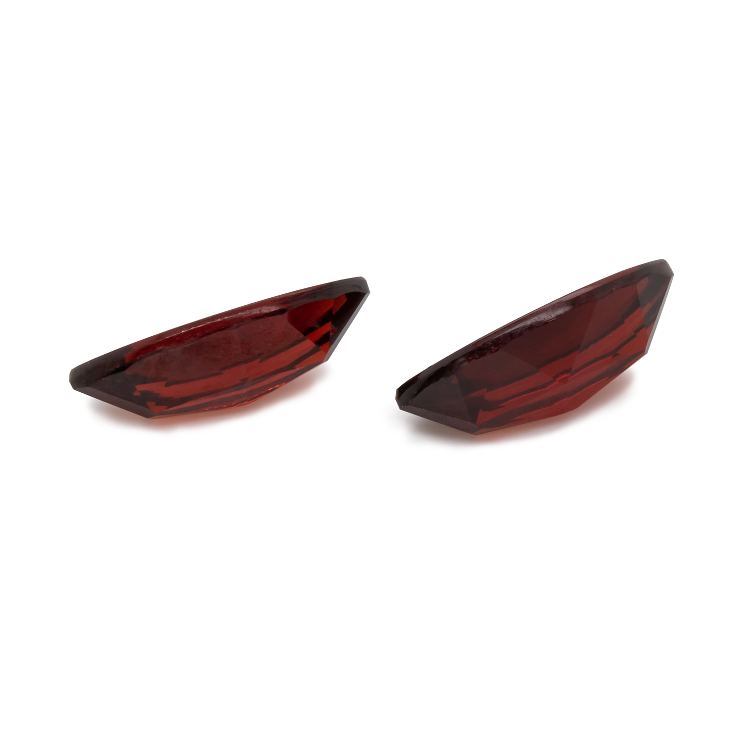 Rhodolith Paar - rot, navette, 12x6 mm, 4,25-4,40 cts, Nr. RD24001