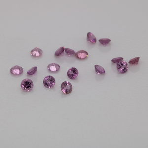 Royal Purple Garnet - purple, round, 1.5x1.5 mm, 0.01-0.02 cts, No. RP59001