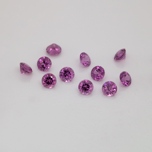 Royal Purple Garnet - purple, round, 2.4x2.4 mm, 0.064-0.075 cts, No. RP63001