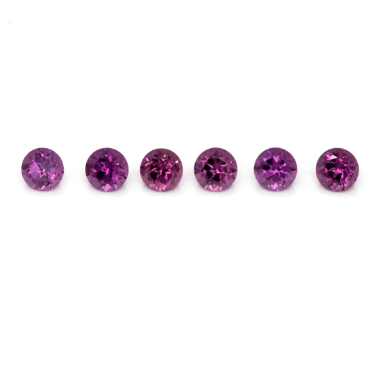 Royal Purple Garnet - lila, rund, 2,8x2,8 mm, 0,10-0,13 cts, Nr. RP64001