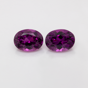 Royal Purple Garnet Pair - purple, oval, 8x6 mm, 3.17 cts, No. RP93004