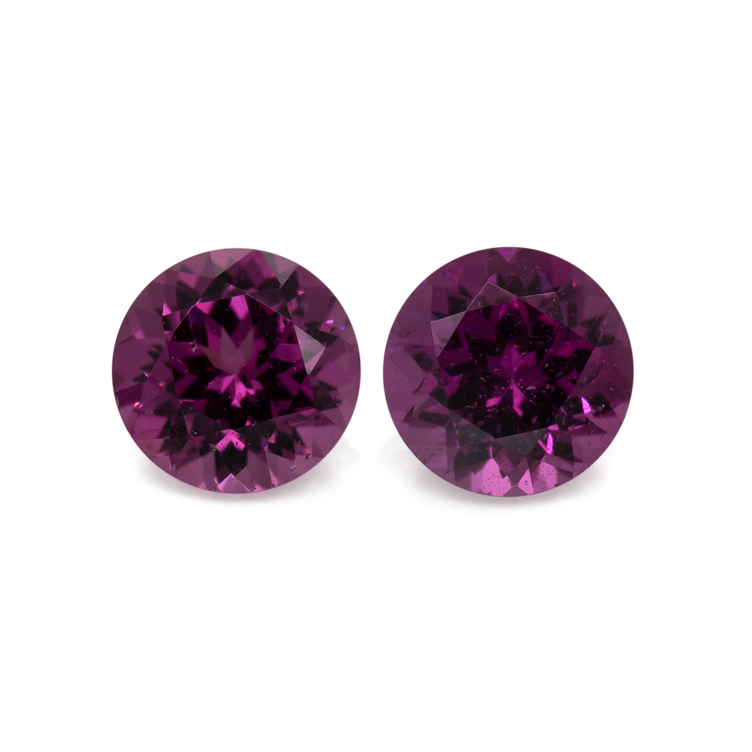 Royal Purple Garnet Paar - lila, rund, 4.5x4.5 mm, 0.92 cts, Nr. RP94002