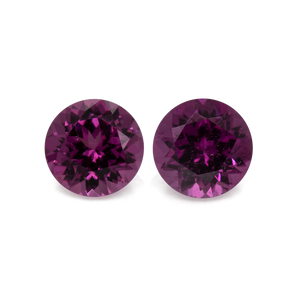 Royal Purple Garnet Paar - lila, rund, 4.5x4.5 mm, 0.92 cts, Nr. RP94002