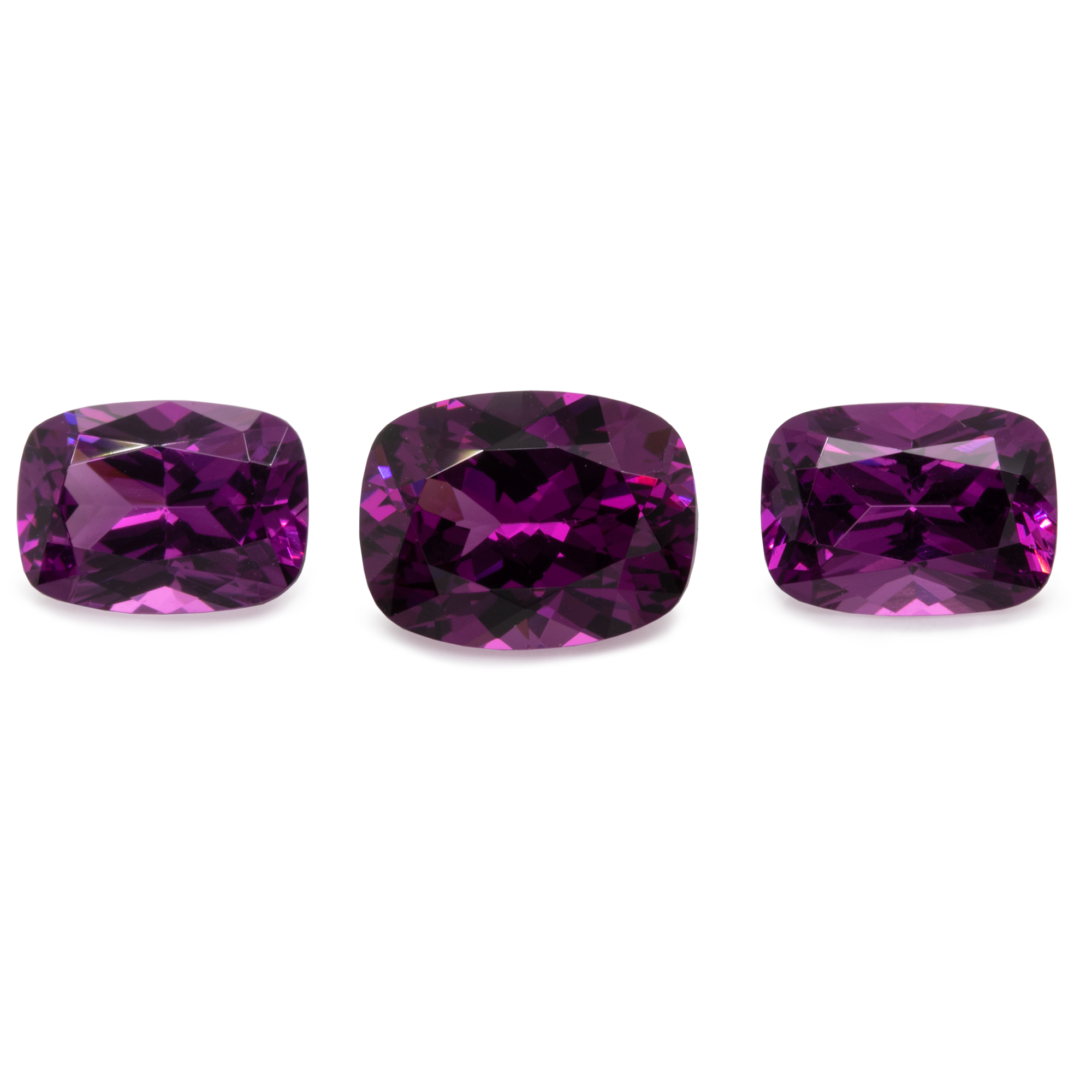 Royal Purple Garnet im Set - lila, antik, 7x5 mm & 8x6 mm, 3,65 cts, Nr. SET99011