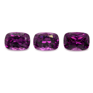 Royal Purple Garnet Set - purple, cushion, 7x5 mm, 3.03 cts, No. SET99012