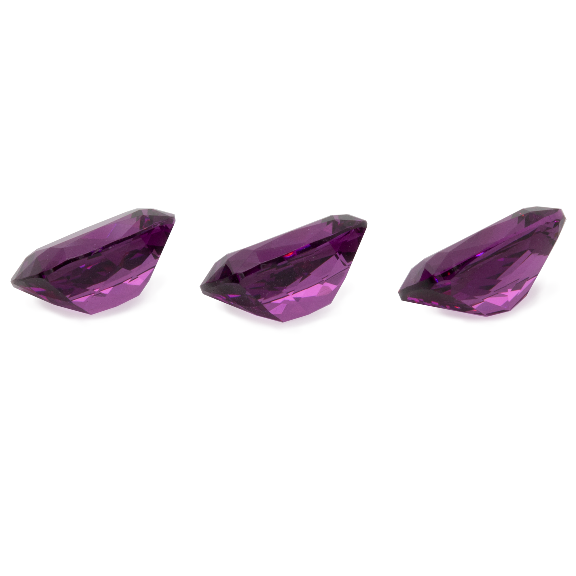 Royal Purple Garnet Set - purple, cushion, 7x5 mm, 3.03 cts, No. SET99012