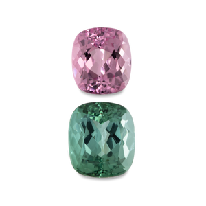 Turmalin im Set - rosa/grün, antik, 8x7 & 9x8 mm, 5,03 cts, Nr. SET99016