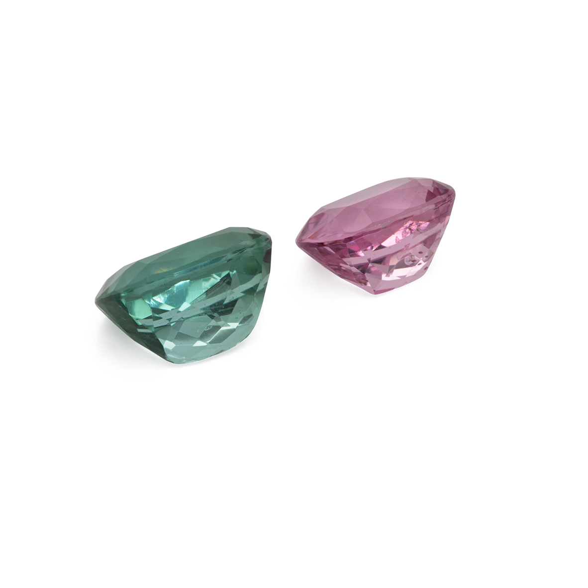 Turmalin im Set - rosa/grün, antik, 8x7 & 9x8 mm, 5,03 cts, Nr. SET99016