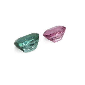 Turmalin im Set - rosa/grün, antik, 8x7 & 9x8 mm, 5,03 cts, Nr. SET99016