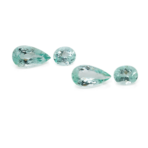 Beryl set - green, oval & pearshape, 7x6 mm & 12x7 mm, 5.78 cts, No. SET99017