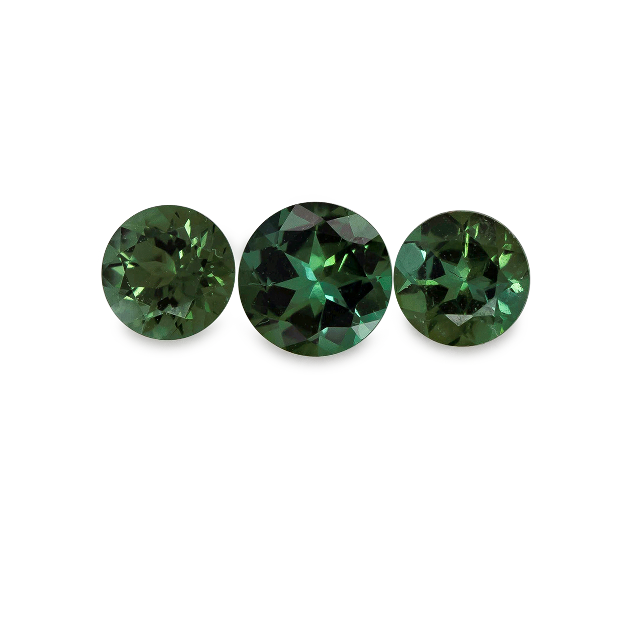 Tourmaline Set - green, round, 1.10 cts, No. SET99036