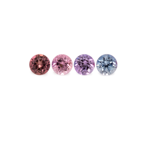 Saphir im Set - bunt, rund, 1,5x1,5 mm, ca. 0,06 cts, Nr. SET99046