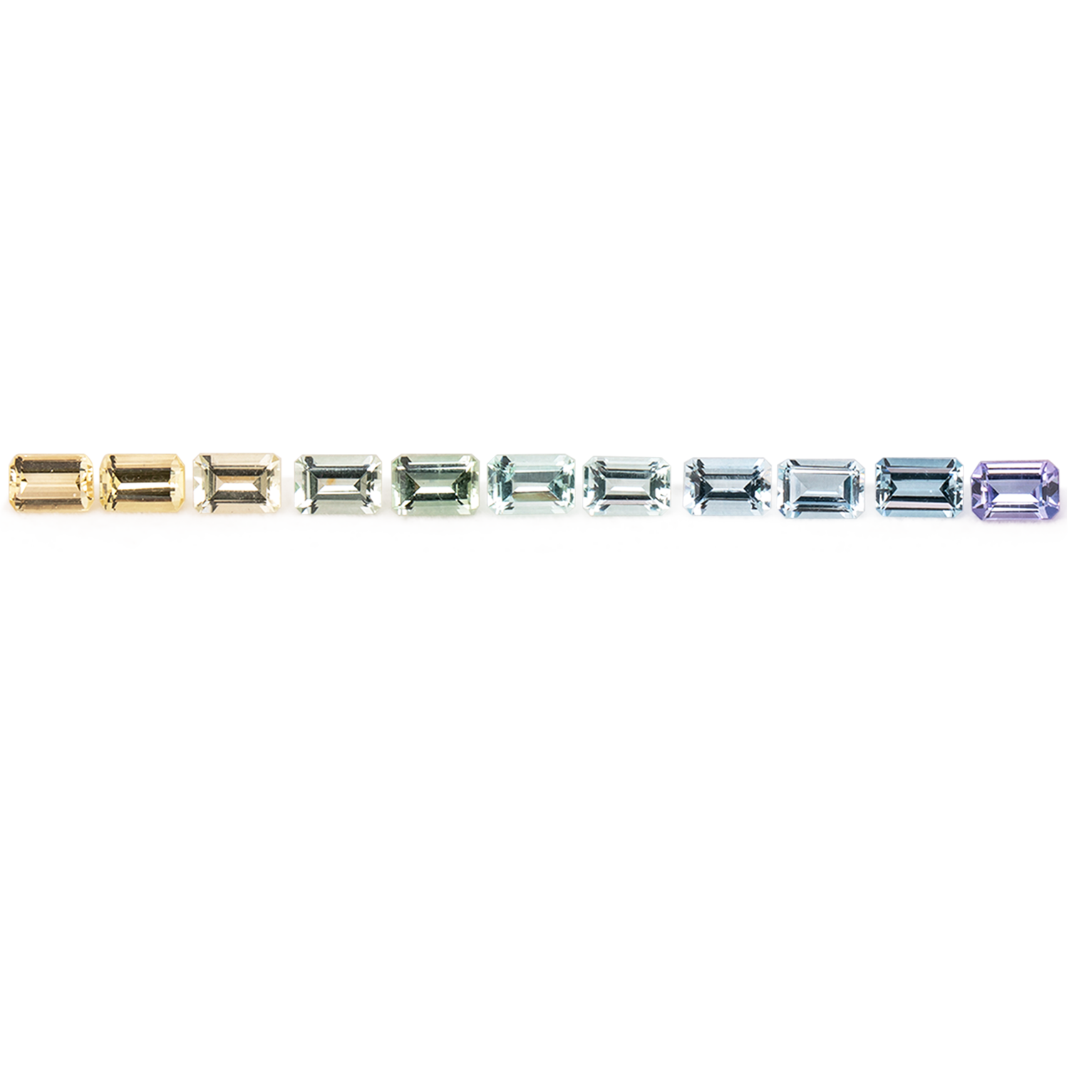Pastellfarben im Set - bunt, achteck, 7x4 mm, 5.56 cts, Nr. SET99070