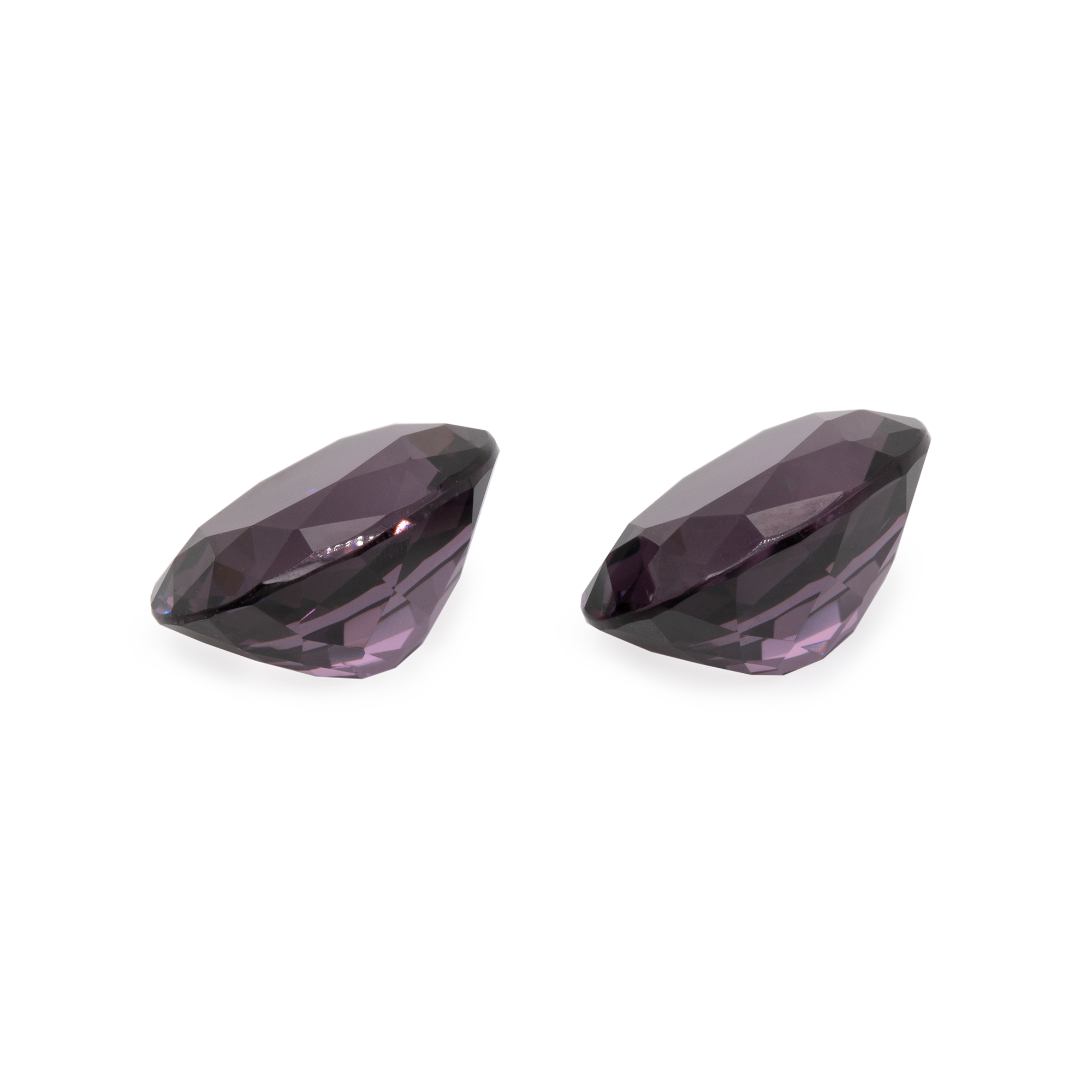 Spinel Pair - purple/grey, oval, 10x8 mm, 6.28 cts, No. SP30001