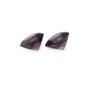Spinel Pair - purple, cushion, 6x6 mm, 2.36 cts, No. SP60001