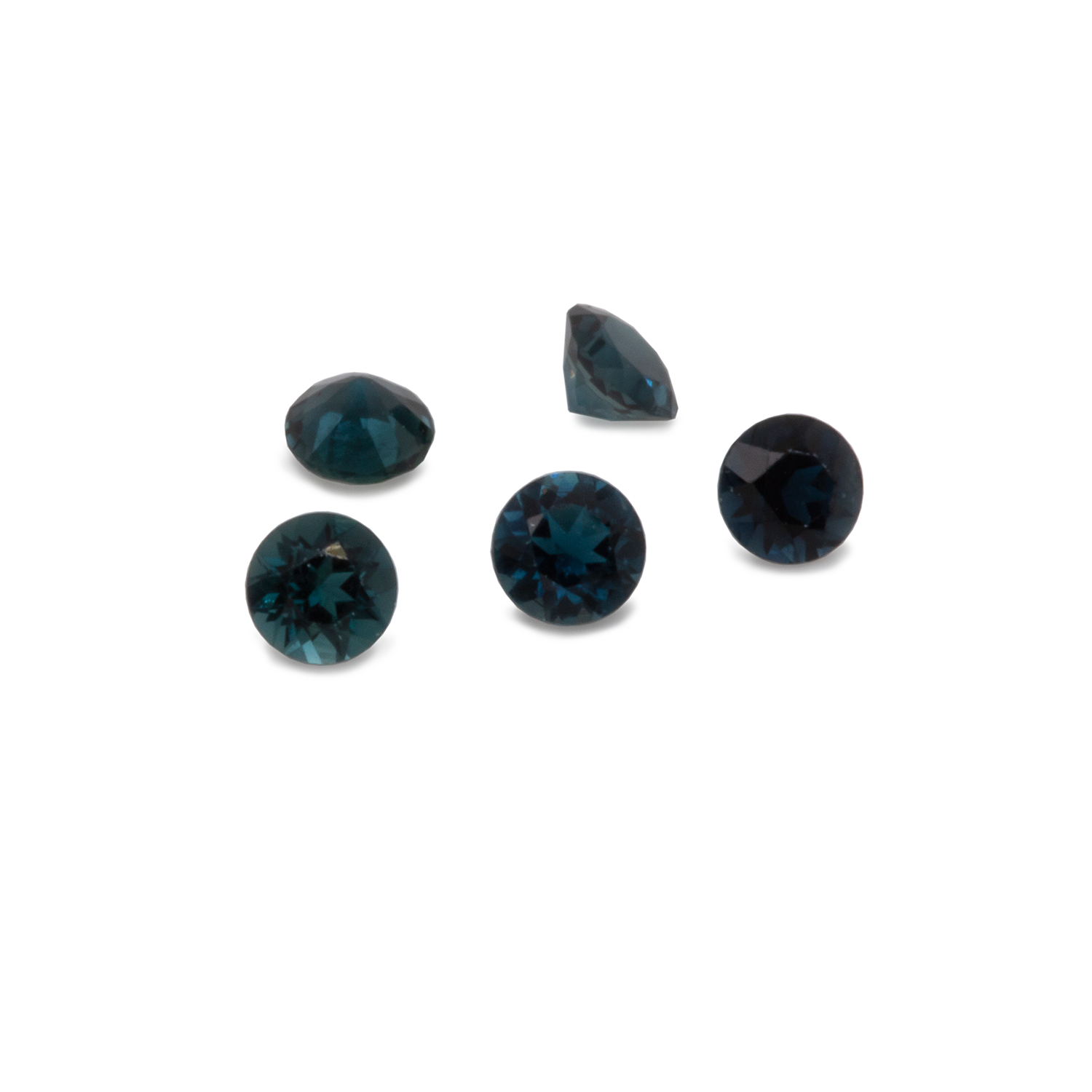 Tourmaline - dark blue, round, 1.5x1.5 mm, approx. 0.01 cts, No. TR101801