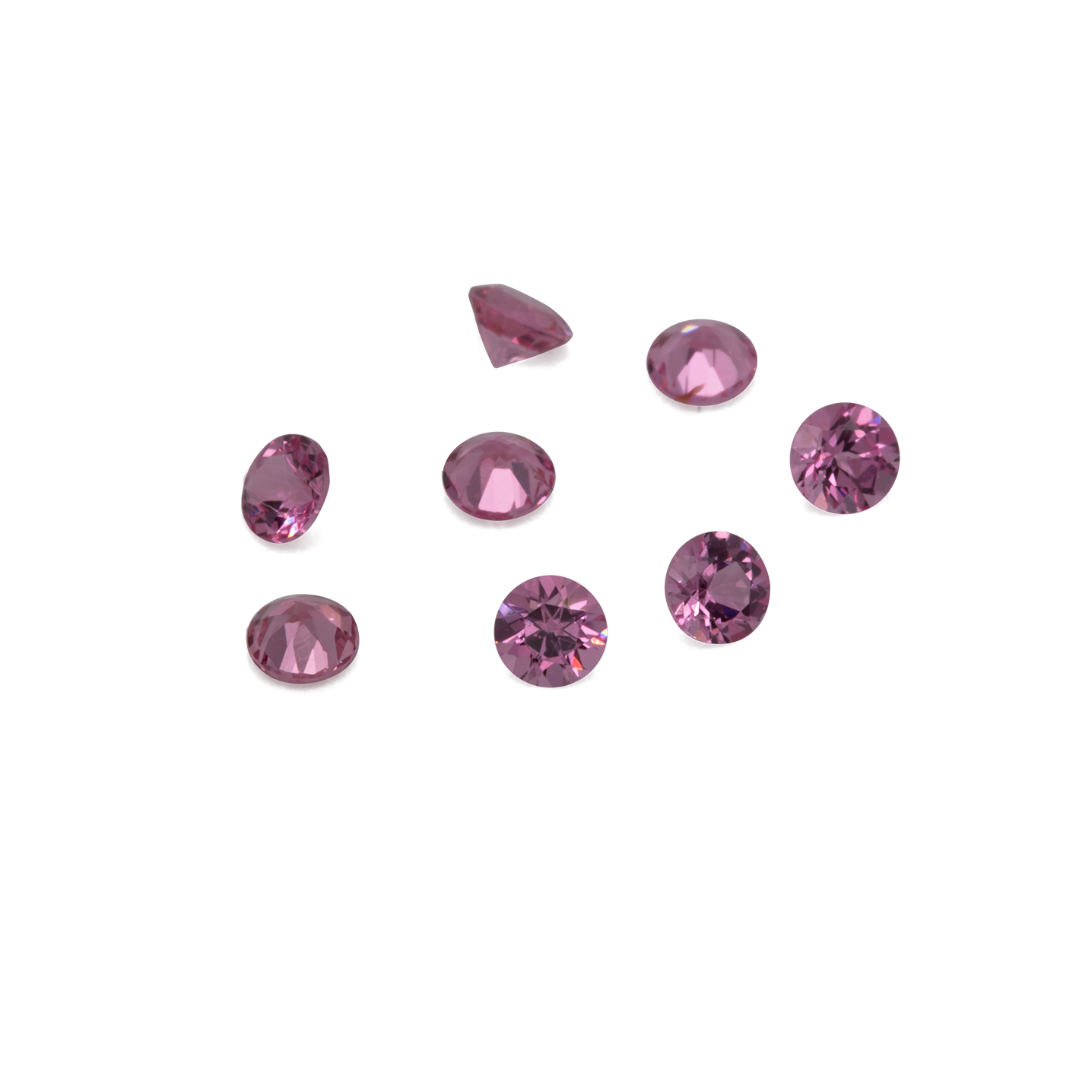 Spinell - rosa, rund, 2x2 mm, ca. 0,03 cts, Nr. SP90001