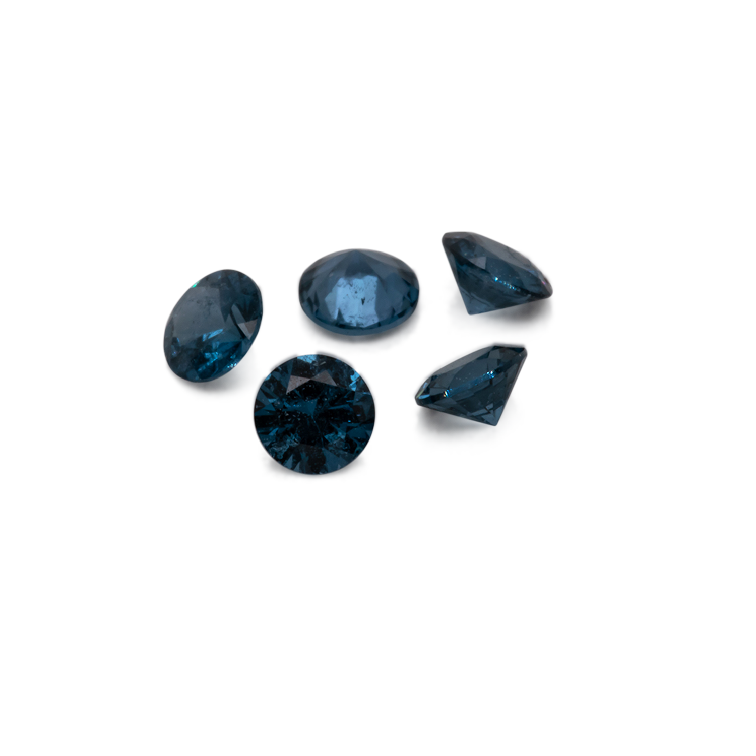 Spinell - blau, rund, 2,6x2,6 mm, 0,082-0,089 cts, Nr. SP90040