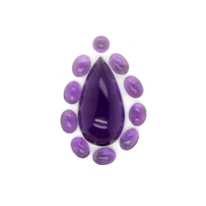 Amethyst im Set - lila, birnform & oval, Nr. SET99026