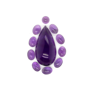 Amethyst Set - purple, pearshape & oval, No. SET99026