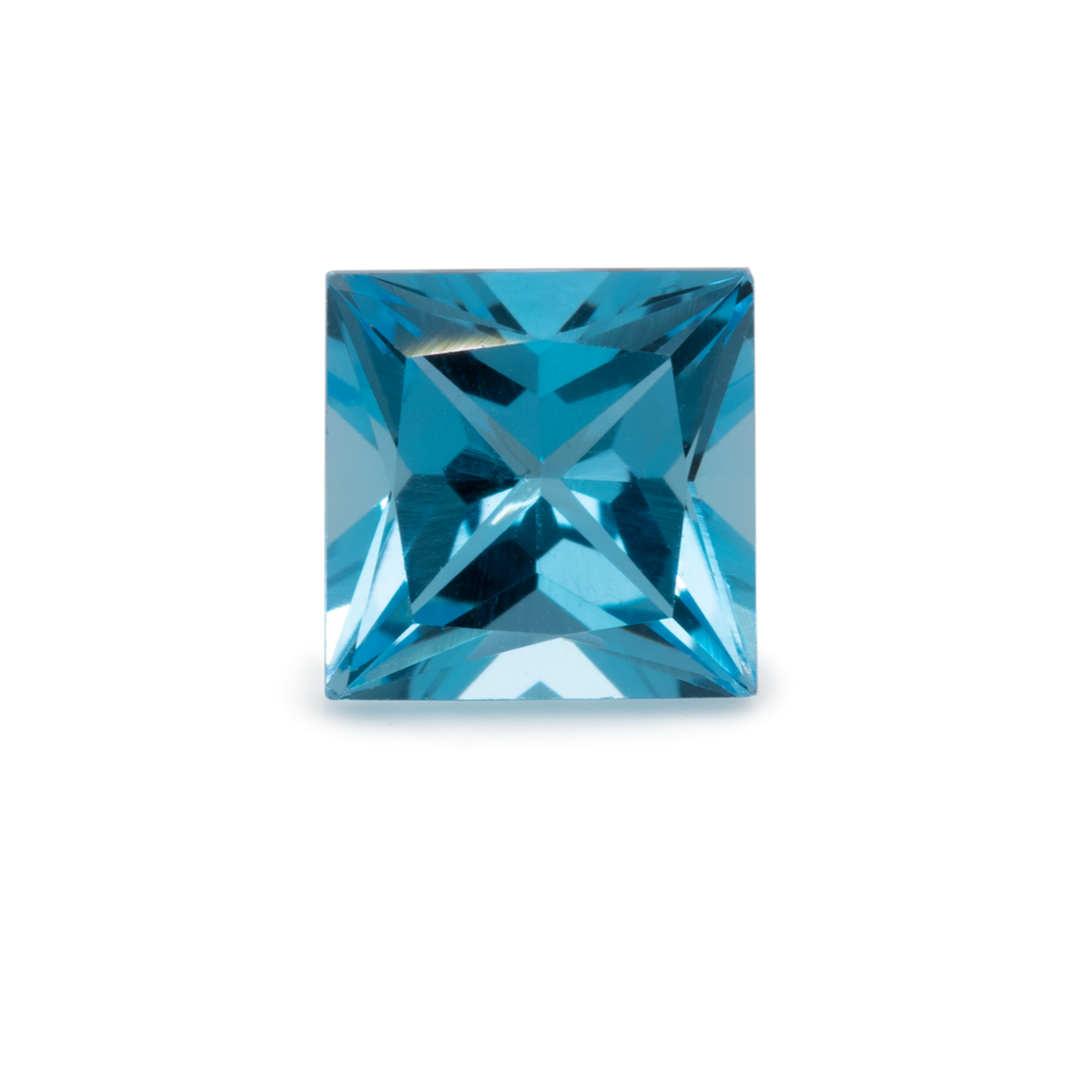 Topaz - blue, square, 7x7 mm, 2.10 cts, No. TPZ30001