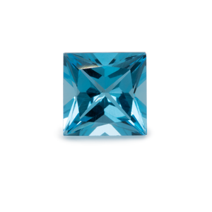 Topaz - blue, square, 7x7 mm, 2.10 cts, No. TPZ30001