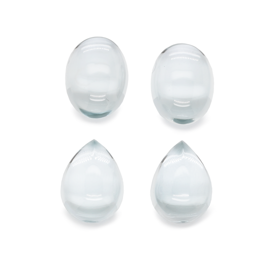 Topas im Set - hell blau, oval & birnform, 19,9x15 mm, 94,74 cts, Nr. TPZ60001