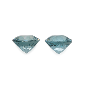 Tourmaline Pair - blue/green, round, 5x5 mm, 0.86 cts, No. TR10116