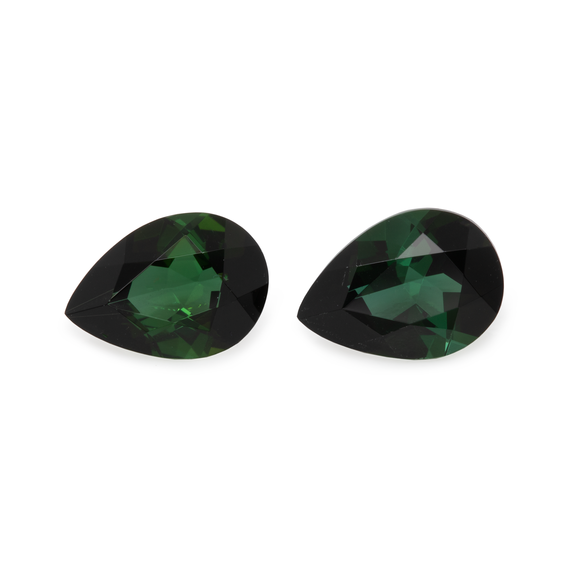 Tourmaline Pair - green, pearshape, 7x5 mm, 1.27 cts, No. TR10120