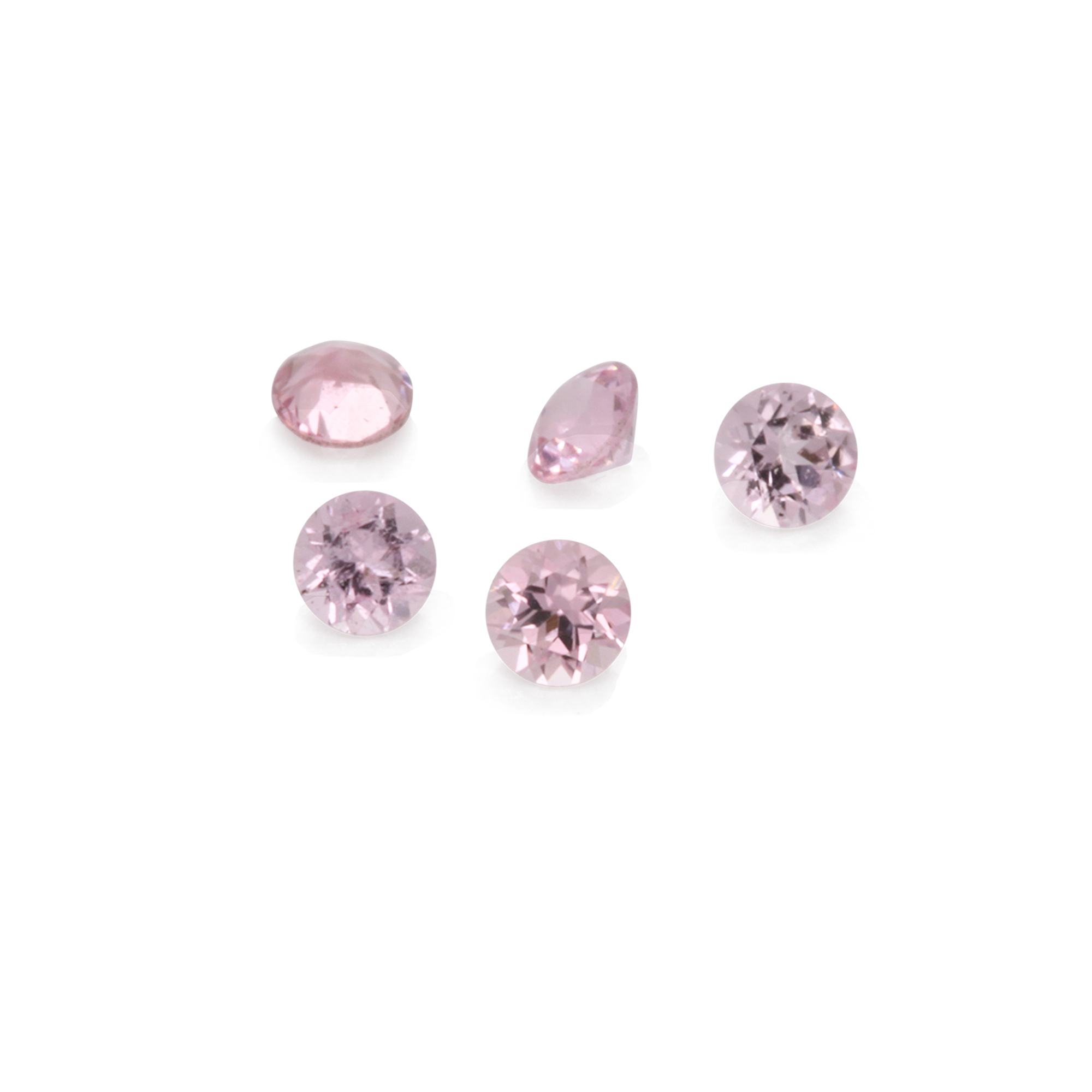 Turmalin - rosa, rund, 1,5x1,5 mm, 0,012-0,018 cts, Nr. TR10183