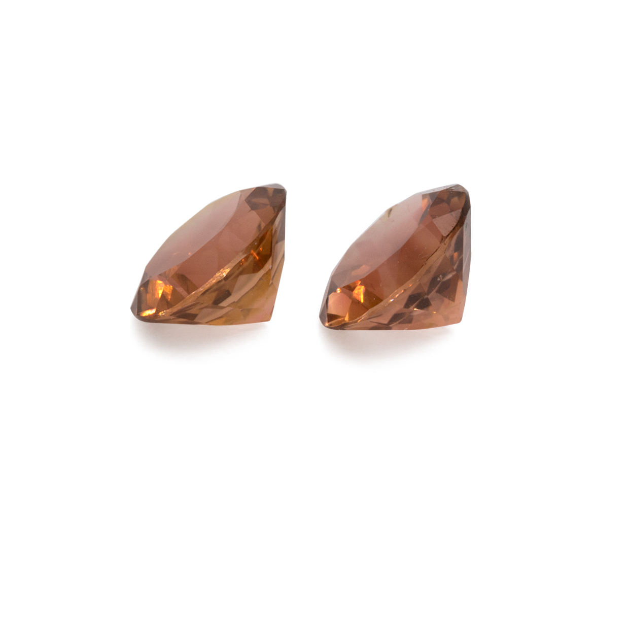 Tourmaline Pair - brown, round, 5.6x5.6 mm, 1.17 cts, No. TR10188