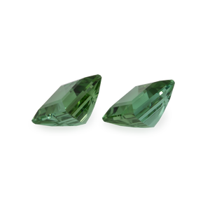 Turmalin Paar - grün, rechteck, 7,5x7,5 mm, 4,59 cts, Nr. TR10801