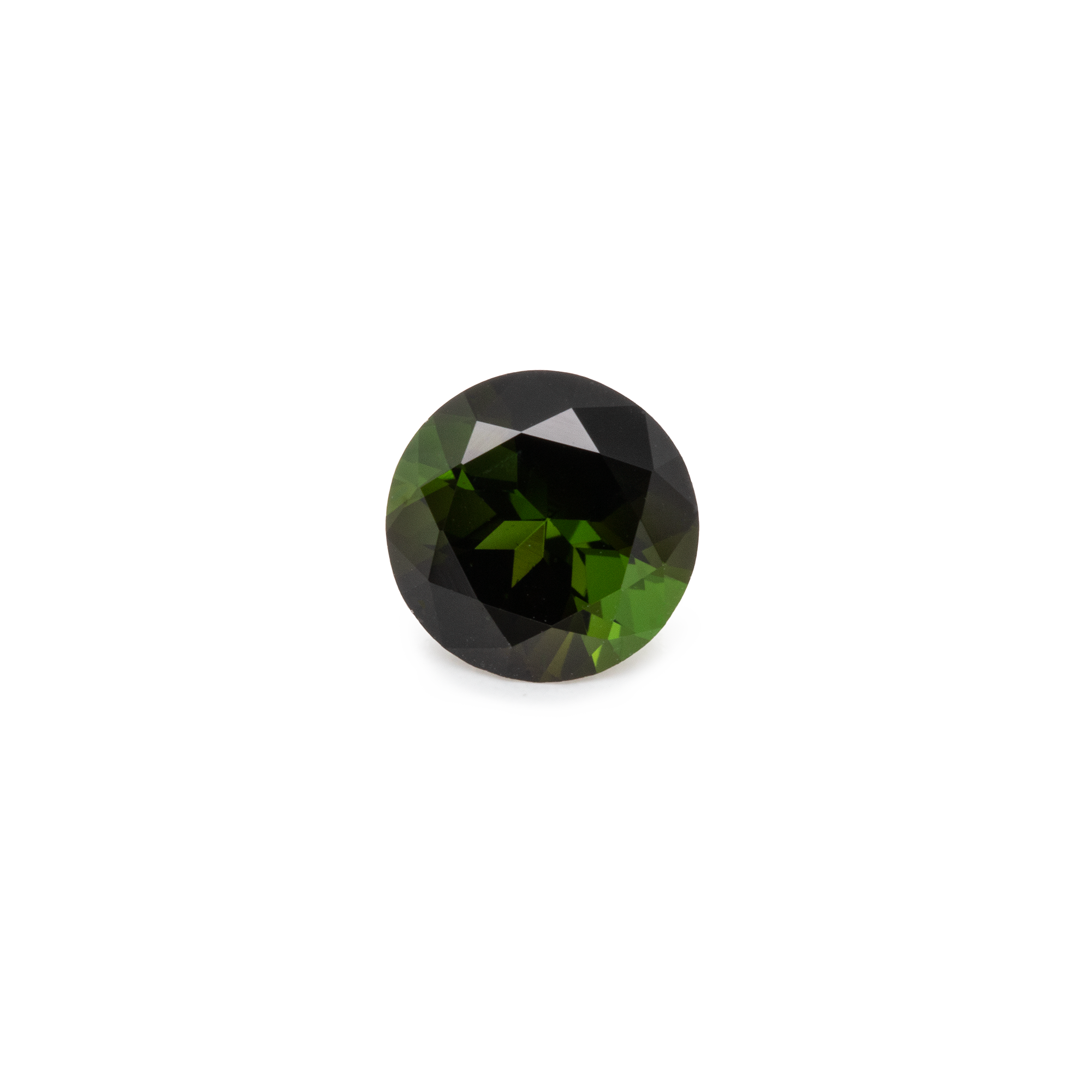 Tourmaline - dark green, round, 6x6 mm, 0.75-0.85 cts, No. TR37001