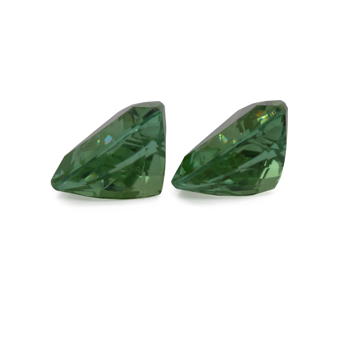 Turmalin Paar - grün, trillion, 10x10 mm, 6,00 cts, Nr. TR99010