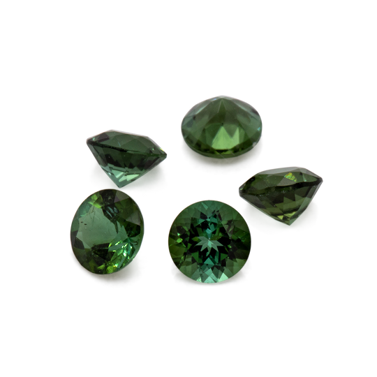 Turmalin - grün, rund, 3x3 mm, 0.10 - 0.12 cts, Nr. TR991046
