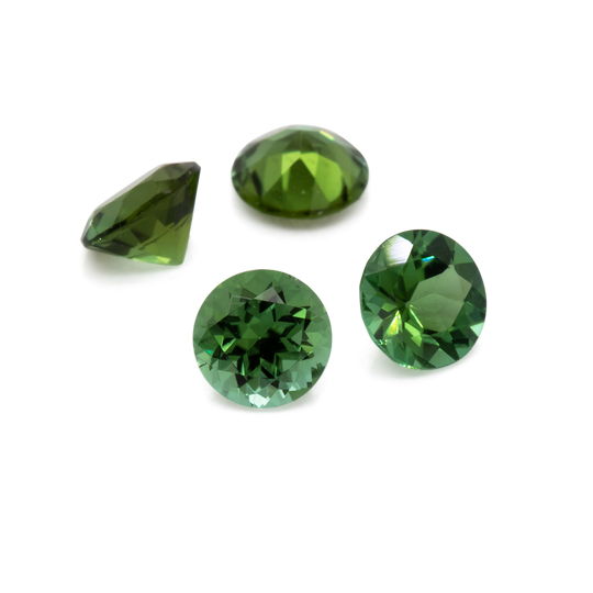 Turmalin - grün, rund, 4x4 mm, 0.21 - 0.27 cts, Nr. TR991047