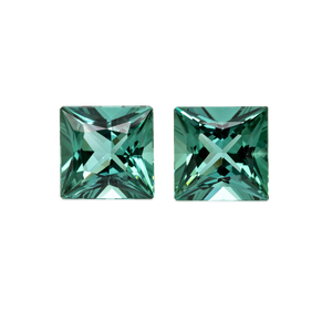 Tourmaline Pair - green, square, 7.9x7.9 mm, 4.51 cts, No. TR991059