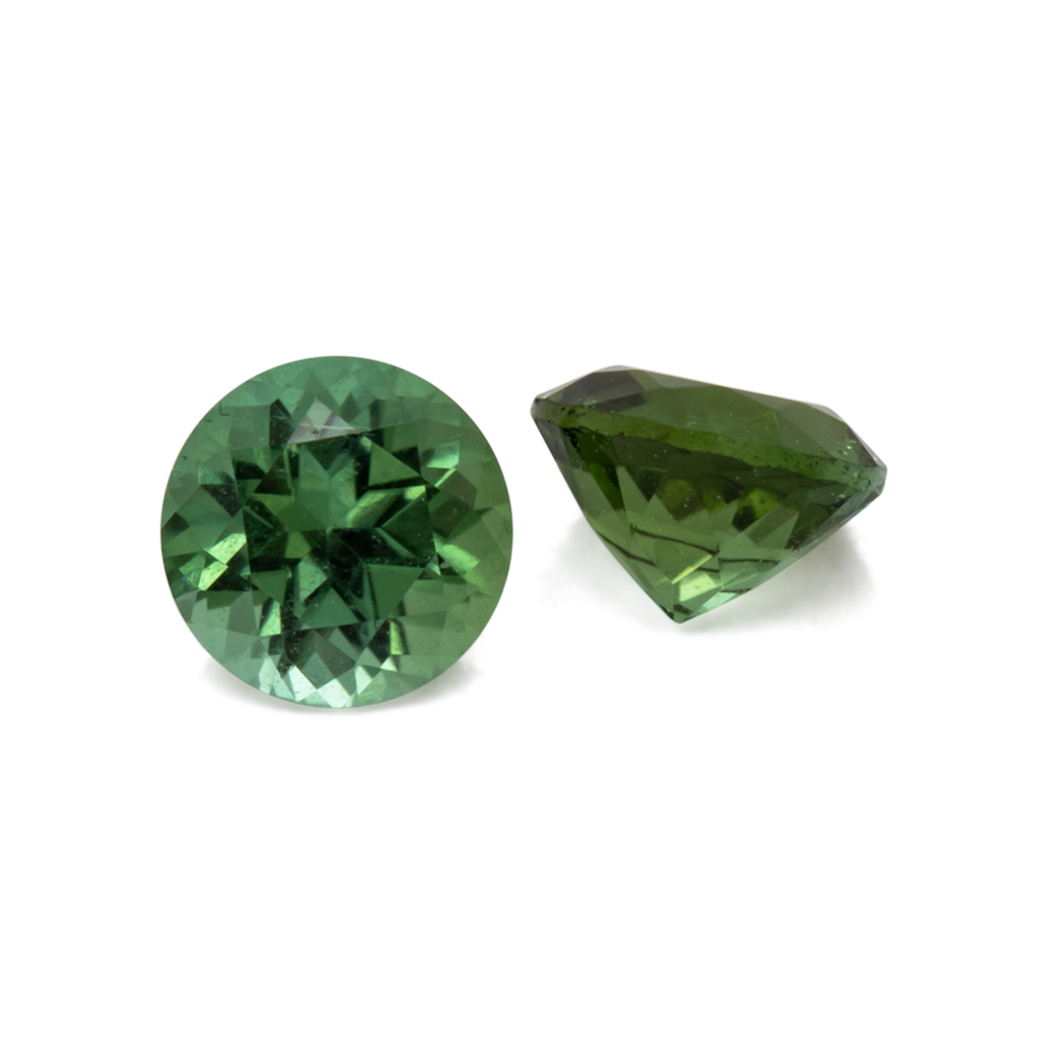 Tourmaline - green, round, 4x4 mm, 0.25 - 0.28 cts, No. TR991061