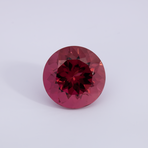 Turmalin - rot, rund, 14.2x14.2 mm, 11.00 cts, Nr. TR991066