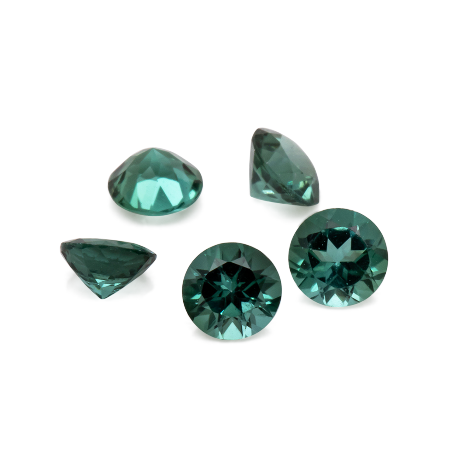 Tourmaline - green, round, 3x3 mm, 0.09 - 0.11 cts, No. TR99350