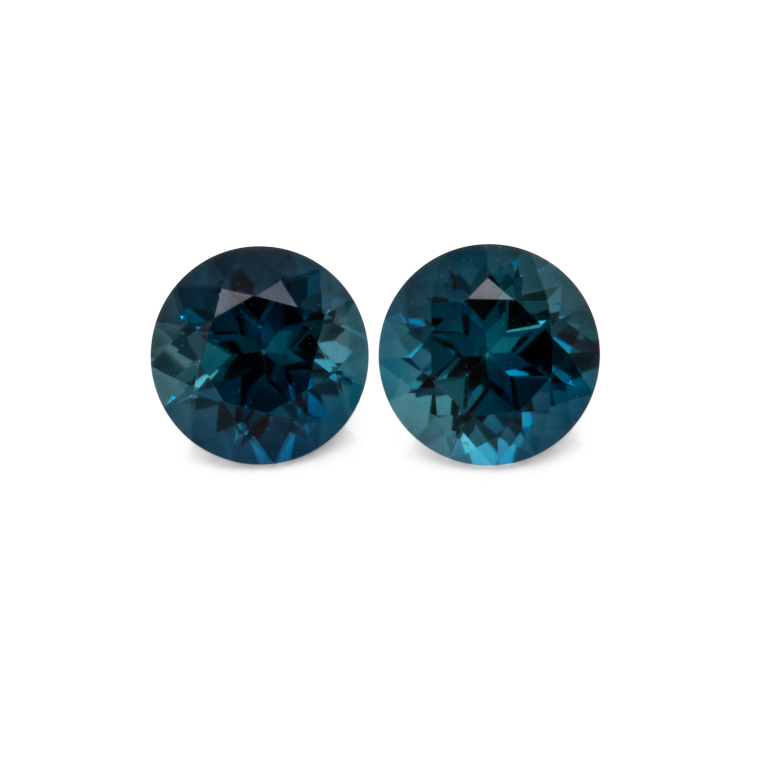 Turmalin Paar - blau, rund, 3.5x3.5 mm, 0.32 cts, Nr. TR99379