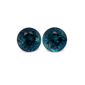 Turmalin Paar - blau, rund, 3.5x3.5 mm, 0.32 cts, Nr. TR99379