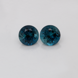 Turmalin Paar - blau, rund, 3.5x3.5 mm, 0.32 cts, Nr. TR99379